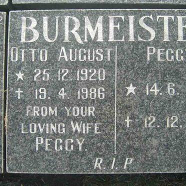 BURMEISTER Otto August 1920-1986 &amp; Peggy 1920-1995