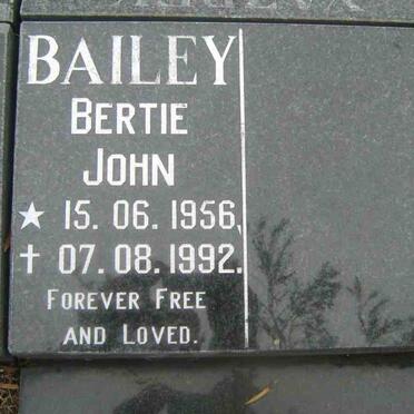BAILEY Bertie John 1956-1992