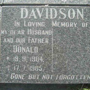 DAVIDSON Donald 1904-1985