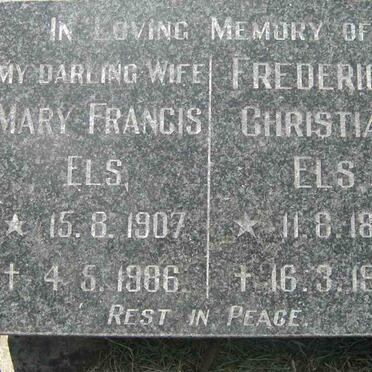 ELS  Frederick Christian 1898-1992 &amp; Mary Francis 1907-1986