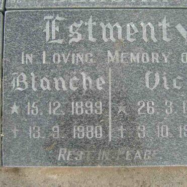 ESTMENT Vic 1901-1990 &amp; Blanche 1899-1980