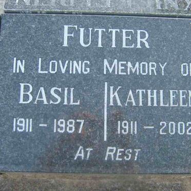FUTTER Basil 1911-1987 &amp; Kathleen A. 1911-2002