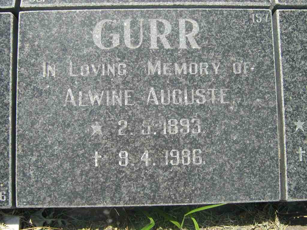 GURR Alwine Auguste 1893-1986