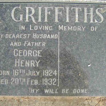 GRIFFITHS George Henry 1924-1992