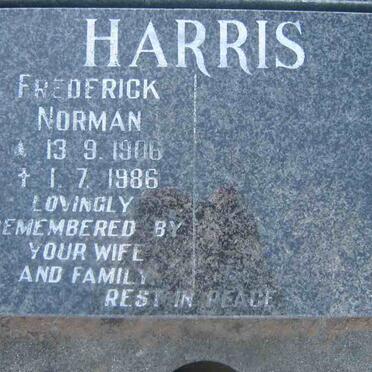 HARRIS Frederick Norman 1906-1989