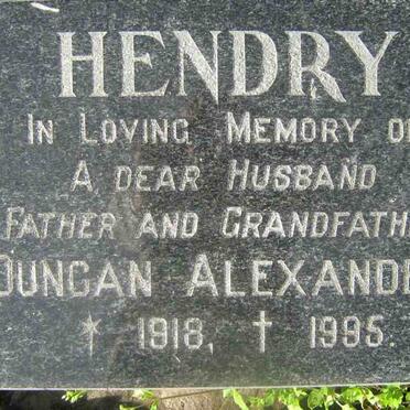 HENDRY Duncan Alexander 1918-1995