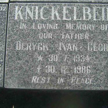 KNICKELBEIN Ivan Cecil 1934-1986