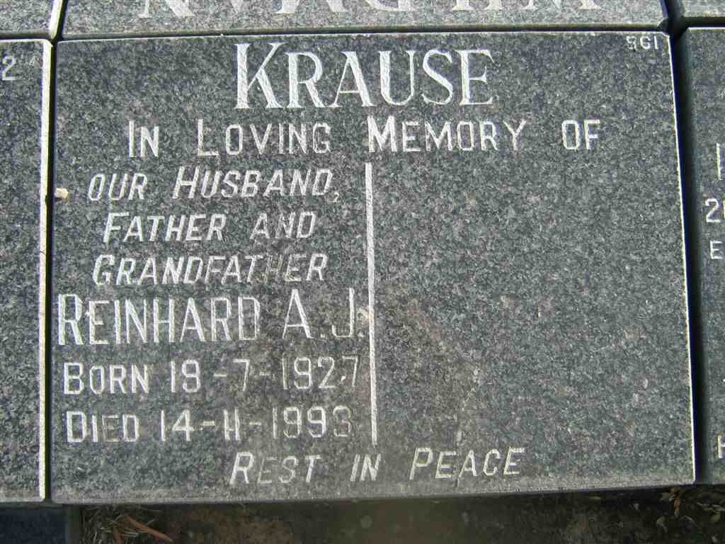 KRAUSE Reinhard A.J. 1927-1993