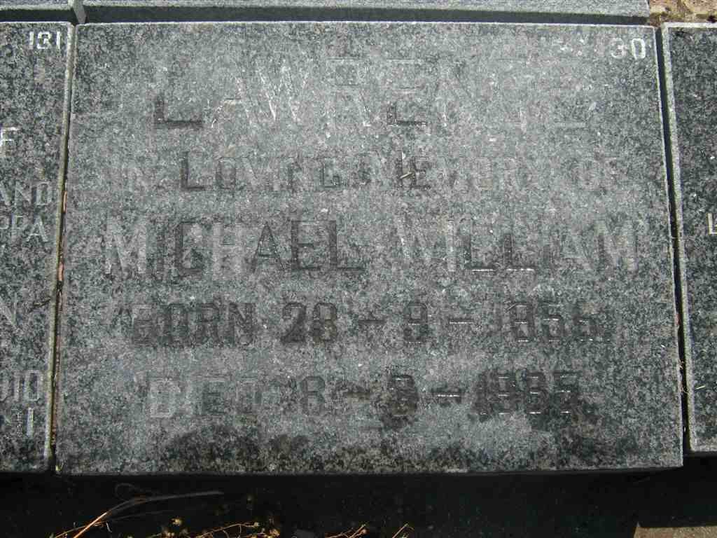 LAWRENCE Michael William 1956-1985