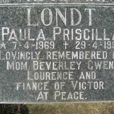 LONDT Paula Priscilla 1969-1994