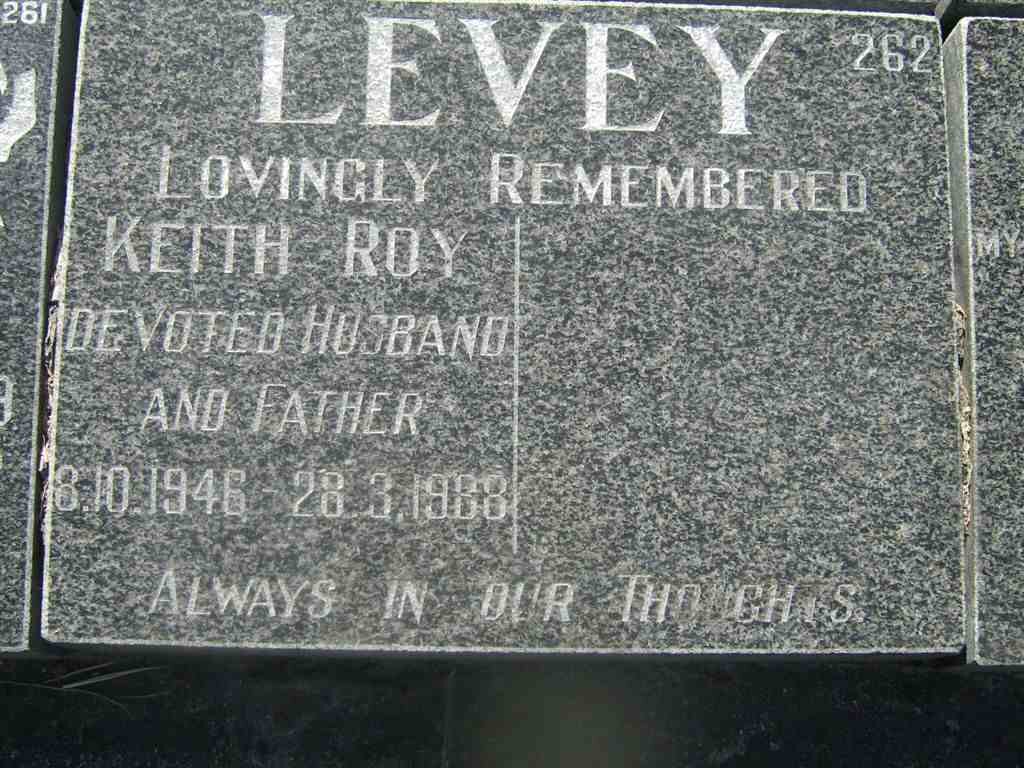 LEVEY Keith Roy 1946-1988