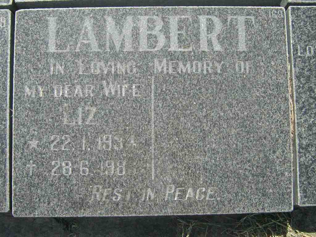 LAMBERT Liz 1934-1986