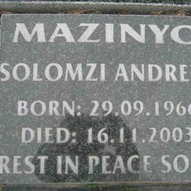 MAZINYO Solomzi Andrew 1966-2003