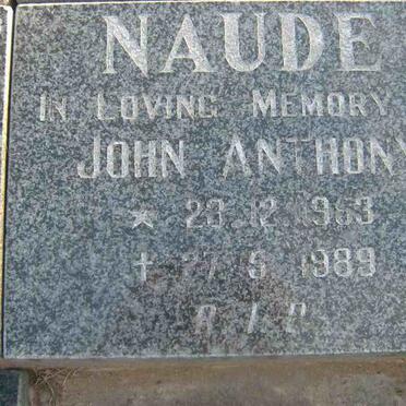 NAUDE John Anthony 1953-1989