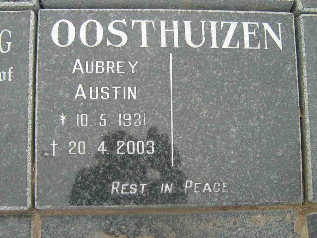 OOSTHUIZEN Aubrey Austin 1931-2003