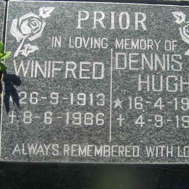 PRIOR Dennis Hugh 1909-1992 &amp; Winifred 1913-1986