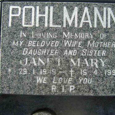 POHLMANN Janet Mary 1949-1990
