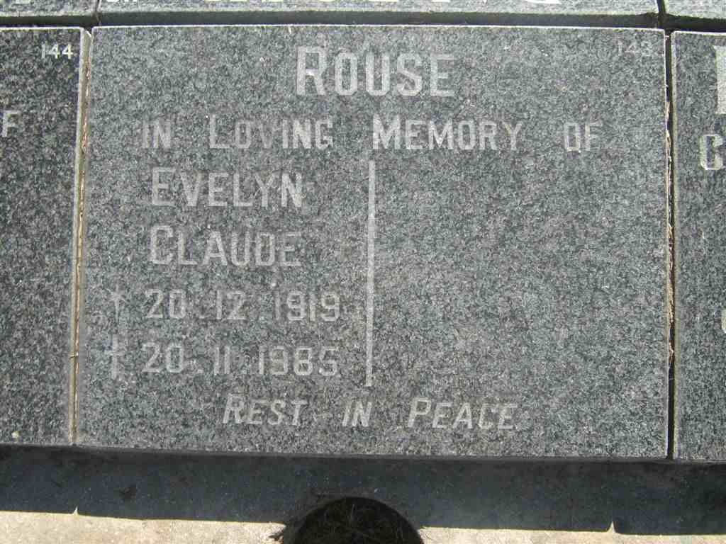 ROUSE Evelyn Claude 1919-1985
