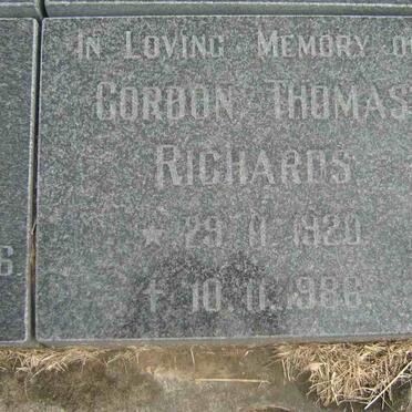 RICHARDS Gordon Thomas 1920-1986