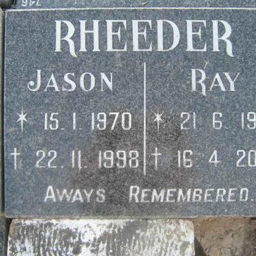 RHEEDER Jason 1970-1998  :: RHEEDER Ray 1941-2002