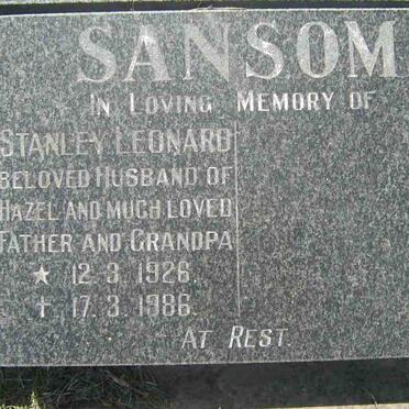 SANSOM Stanley Leonard 1926-1986