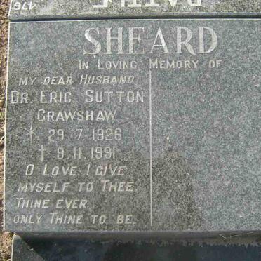 SHEARD Eric Sutton Crankshaw 1926-1991