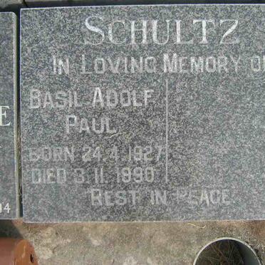 SCHULTZ Basil Adolf Paul 1927-1990