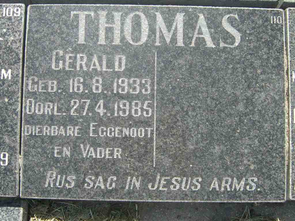 THOMAS Gerald 1933-1985