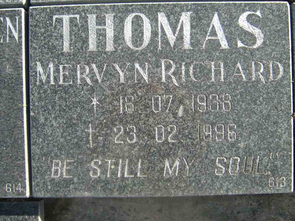 THOMAS Mervyn Richard 1938-1996