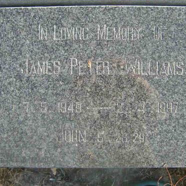WILLIAMS James Peter 1949-1997