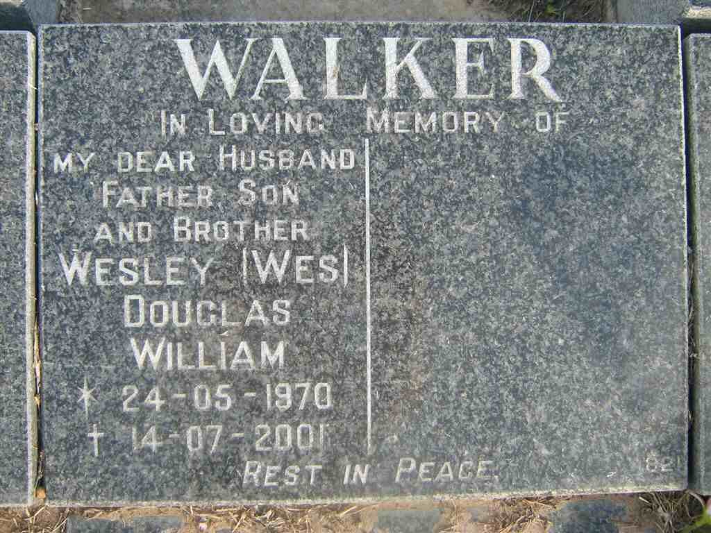 WALKER Wesley Douglas William 1970-2001
