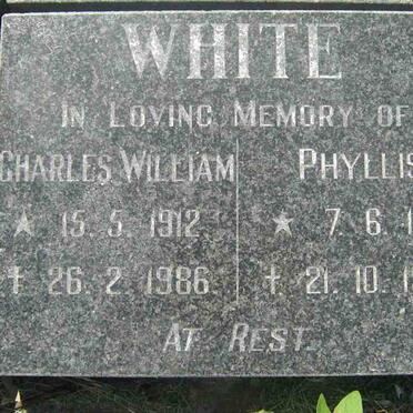 WHITE Charles William 1912-1986 &amp;  Phyllis 1917-1996