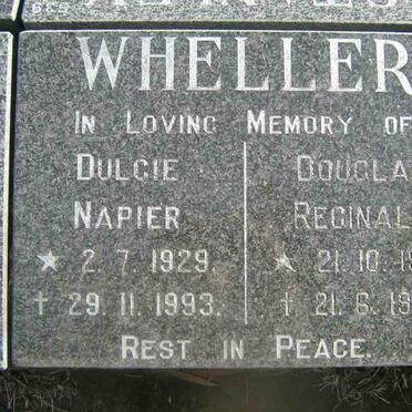 WHELLER  Douglas Reginald 1929-1999 &amp; Dulcie Napier 1929-1993