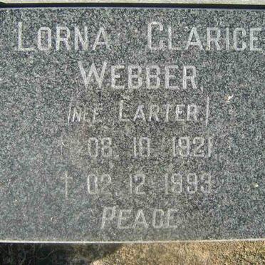 WEBBER Lorna Clarice 1921-1993