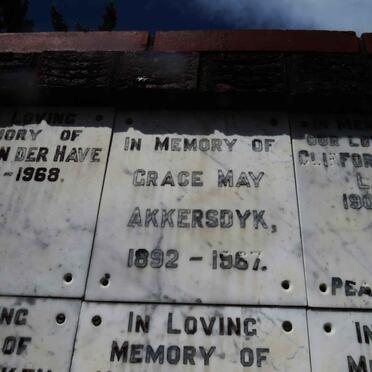 AKKERSDYK Grace May 1892-1967