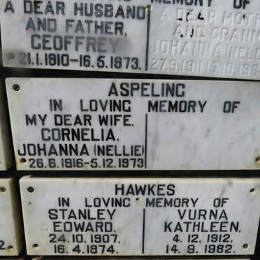 ASPELING Cornelia Johanna 1916-1973