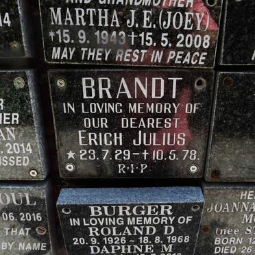 BRANDT Erich Julius 1929-1978