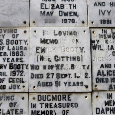 BOOTY Emily nee CITTINS -1962