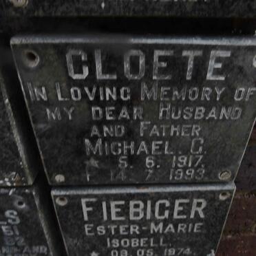 CLOETE Michael C. 1917-1993