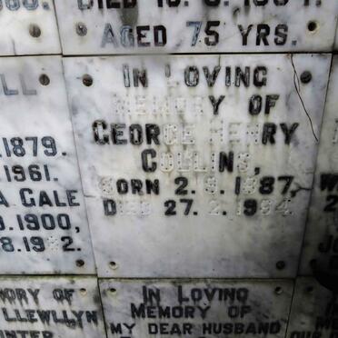 COLLINS George Henry 1887-1964