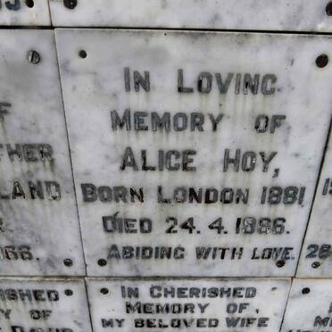 HOY Alice 1881-1966
