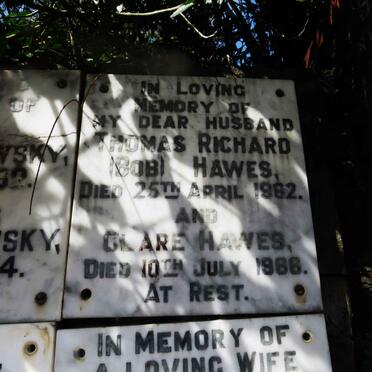 HAWES Thomas Richard -1962 &amp; Clare -1966