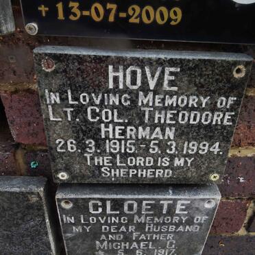 HOVE Theodore Herman 1915-1994