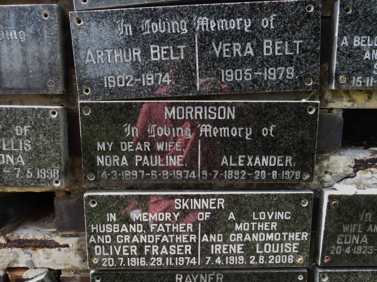 MORRISON Alexander 1892-1978 &amp; Nora Pauline 1897-1974