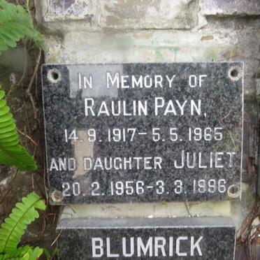 PAYN Raulin 1917-1965 :: PAYN Juliet 1956-1996