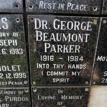 PARKER George Beaumont 1916-1984