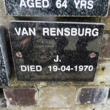 RENSBURG J., van -1970