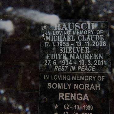 RAUSCH Michael Claude 1955-2008 :: SHELVER Edith Maureen 1934-2011