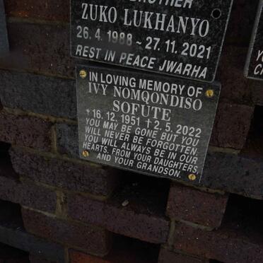 SOFUTE Ivy Nomqondiso 1951-2022