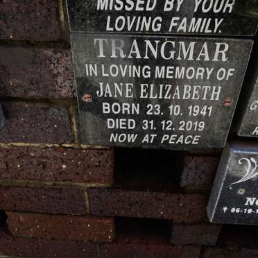 TRANGMAR Jane Elizabeth 1941-2019